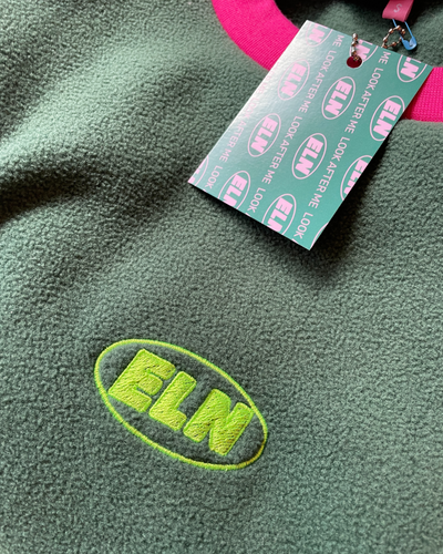 Green & Pink Side Split Pullover | ELN