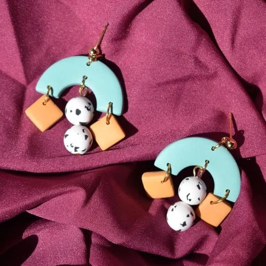 Spotted Abstract Dangle Earrings