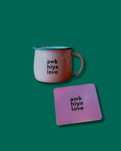 Awk Hiya Love Mug & Coaster Set | Born & Bred