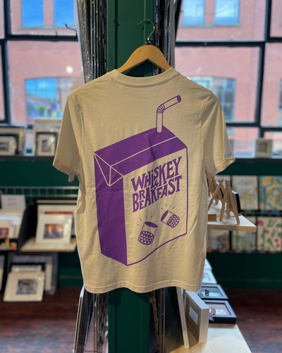 Cream & Purple T-Shirt | Whiskey 4 Breakfast