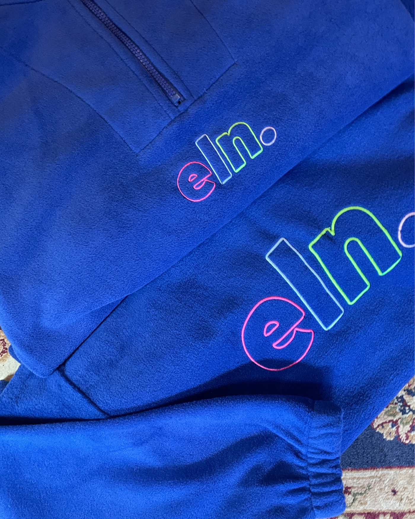 Blue Outline Half Zip | ELN