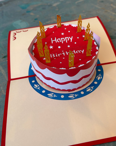 Birthday Cake Pop Up Card | Paper Bearj