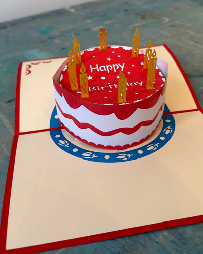 Birthday Cake Pop Up Card | Paper Bearj