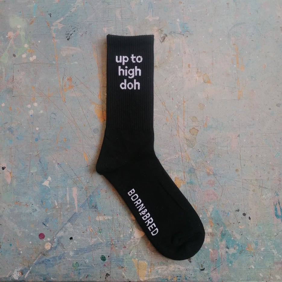 Black Up To High Doh Socks