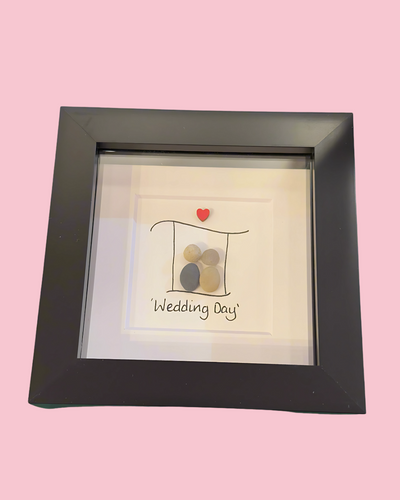 Wedding Day Pebble Art