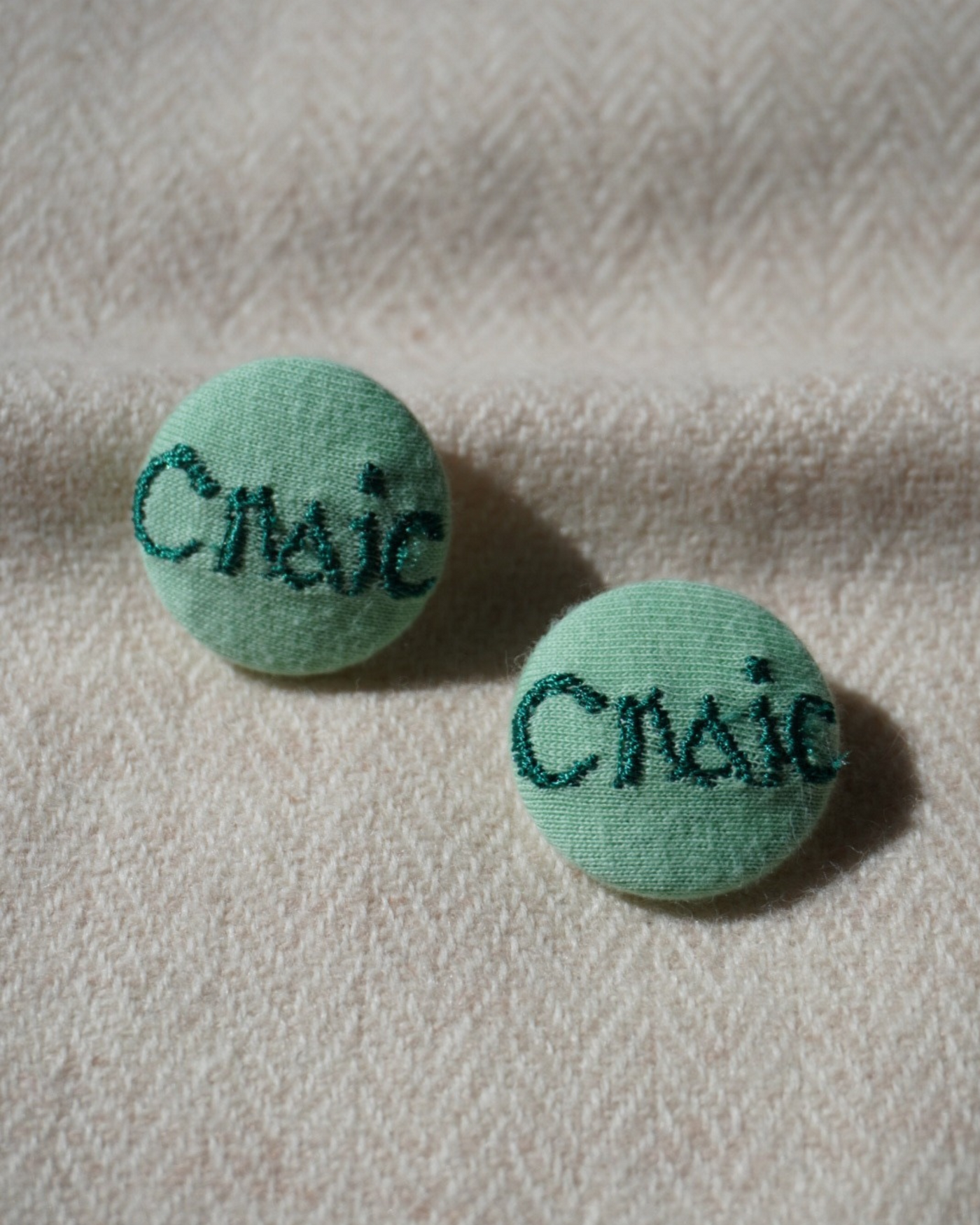 Craic Button Earrings | Breezita