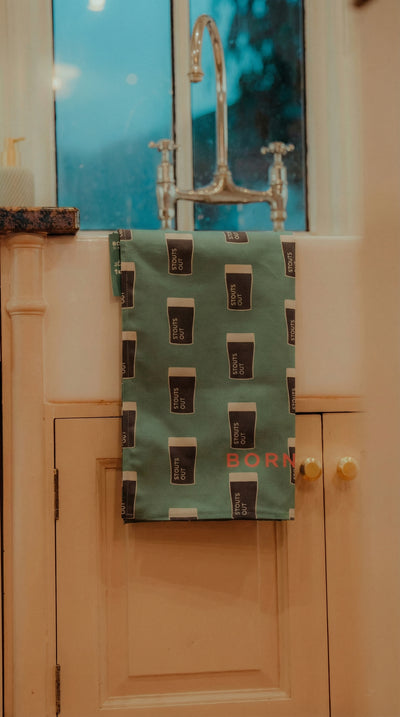 Stouts Out Tea Towel | Born & Bred