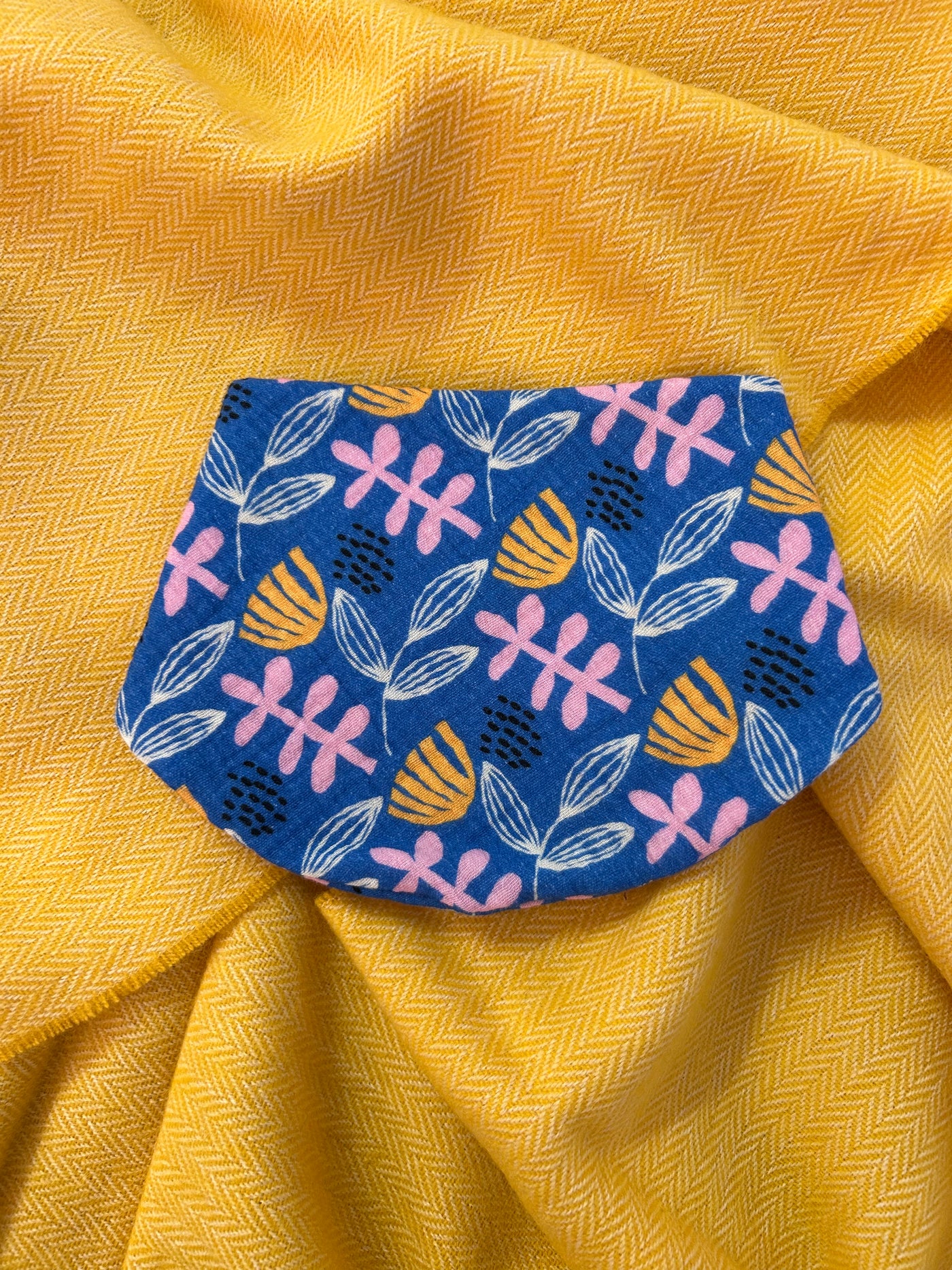 Blue Floral Bib | Milk & Joy