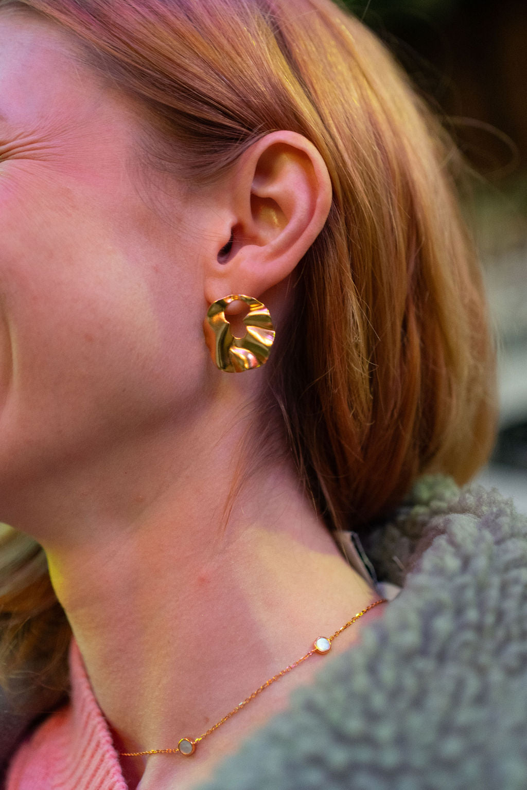 Rainn Sculpt Earring | Lines & Current