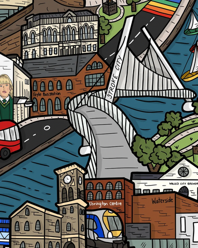 Derry/Londonderry Print | Danni Simpson Art