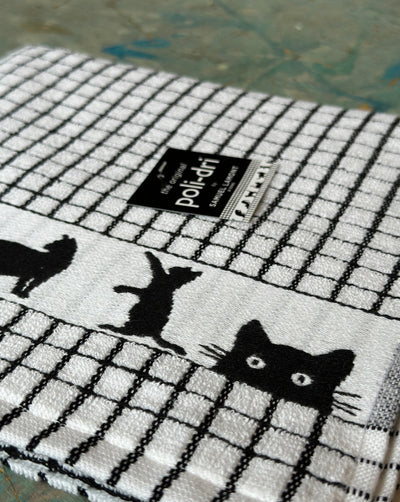 Black Cats Tea Towel