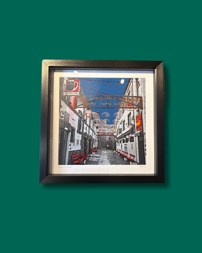 Commercial Court Blue 30x30 Print | Sharon Millar