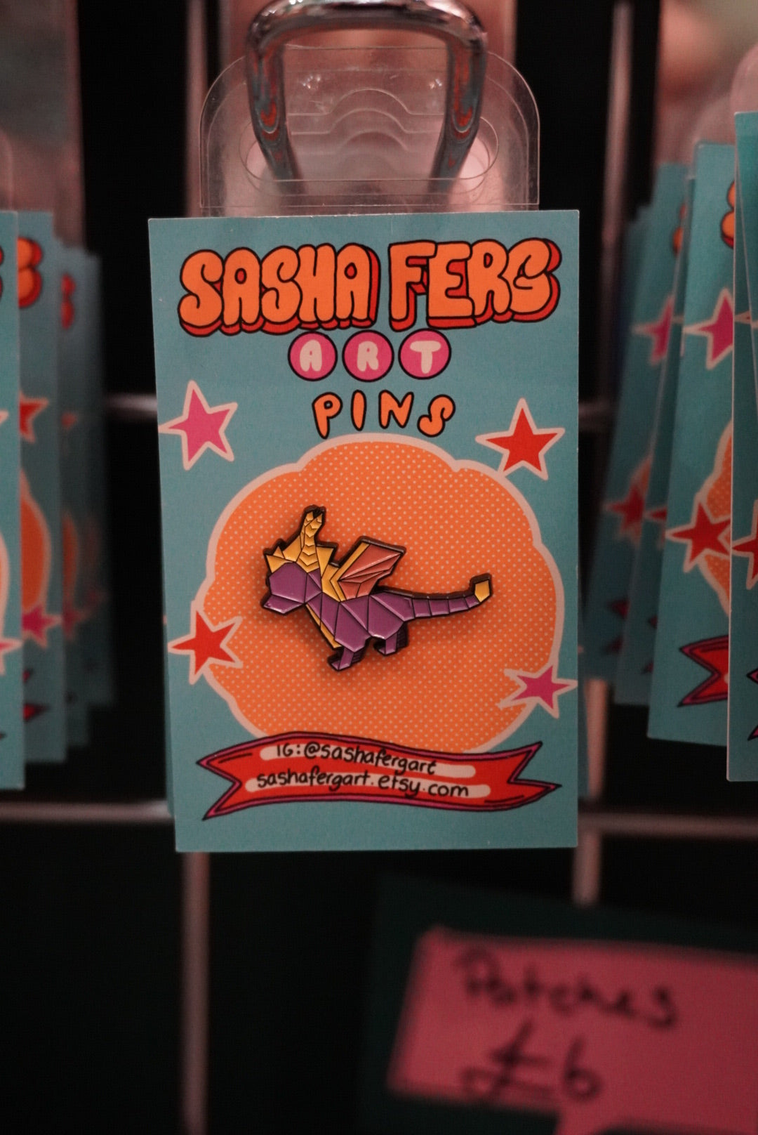 Purple Dragon Pin | Sasha Ferg Art