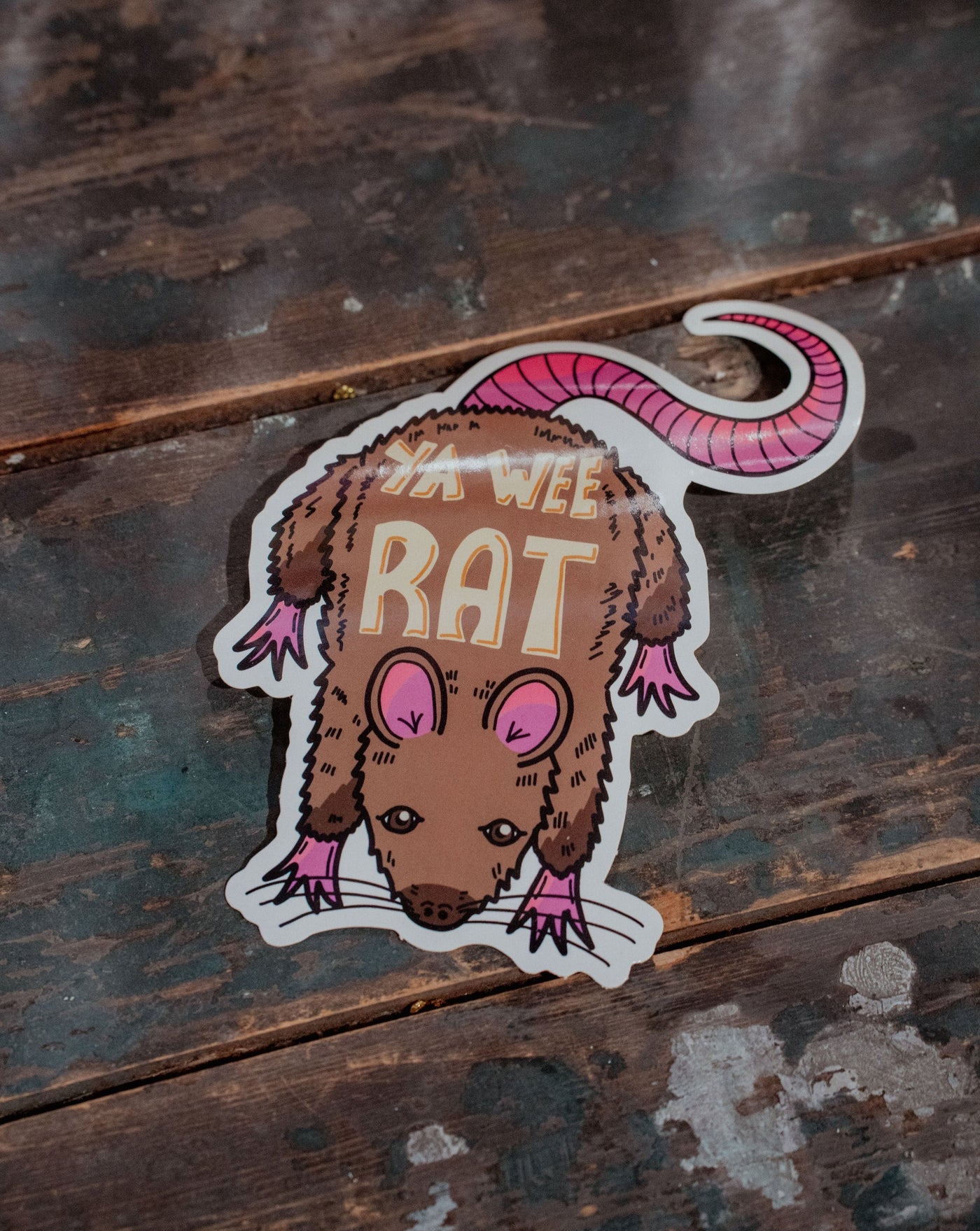 Ya Wee Rat Sticker | Sasha Ferg Art
