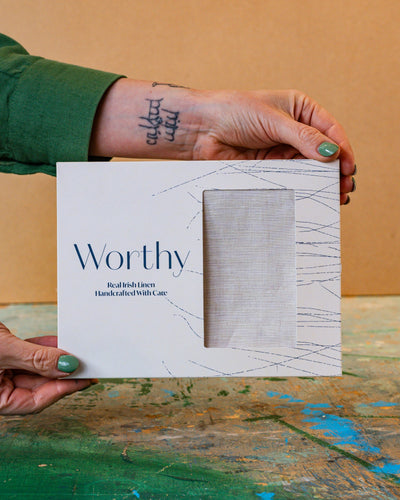 Worthy Cream Irish Linen Scarf | Orchardville