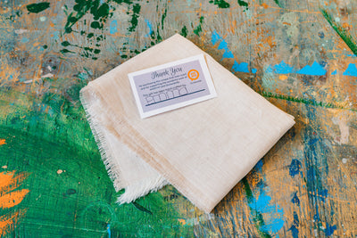 Worthy Cream Irish Linen Scarf | Orchardville