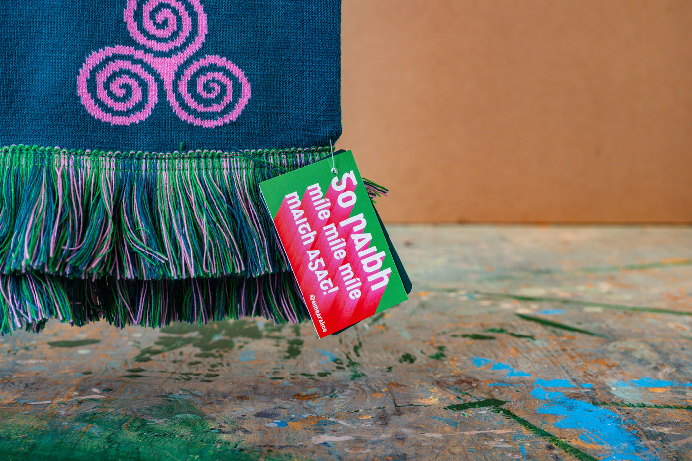 Pink & Green Scarf | Eimear Alice