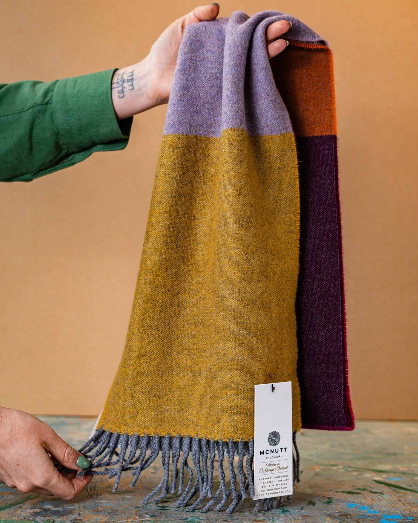 Vegas Stripe Lambswool Scarf | McNutt Of Donegal