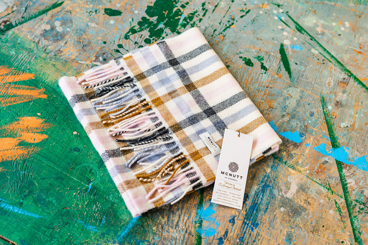 Milk and Honey Lambswool Scarf | McNutt Of Donegal