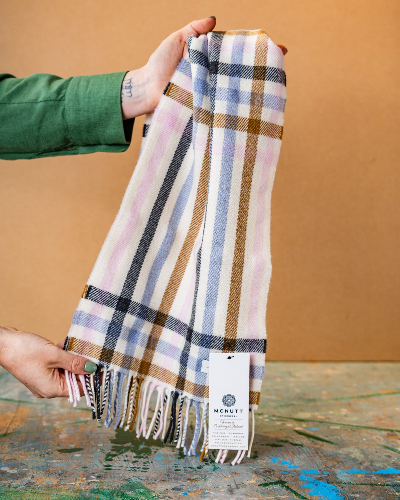 Milk and Honey Lambswool Scarf | McNutt Of Donegal