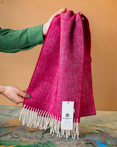 Chianti Herringbone Lambswool Scarf | McNutt Of Donegal