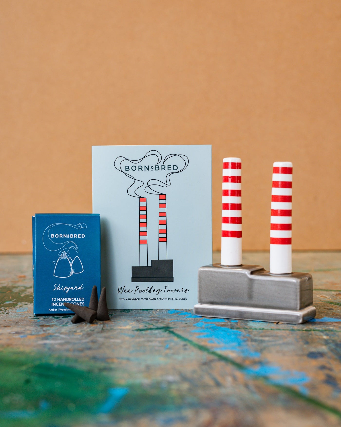 Wee Poolbeg Incense Burner & Shipyard Cones Set | Born & Bred