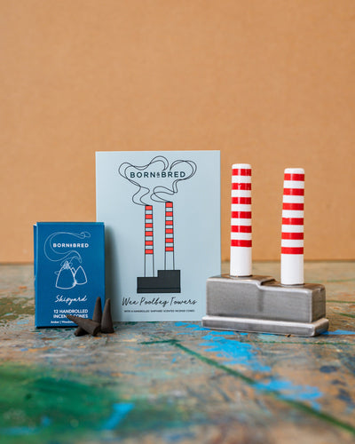 Wee Poolbeg Incense Burner & Shipyard Cones Set | Born & Bred