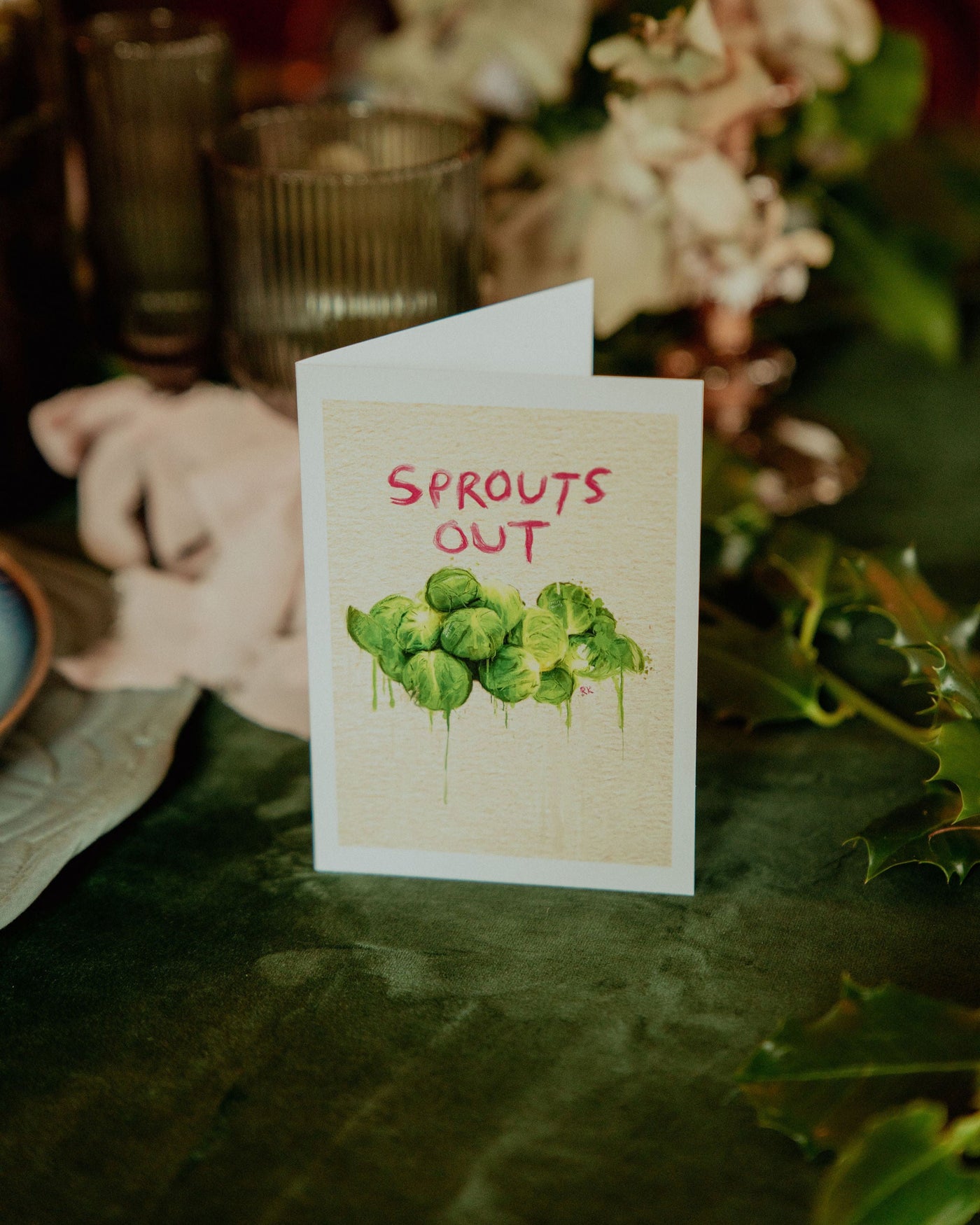 Sprouts Out Christmas Card | Ricky Drew A Piccy