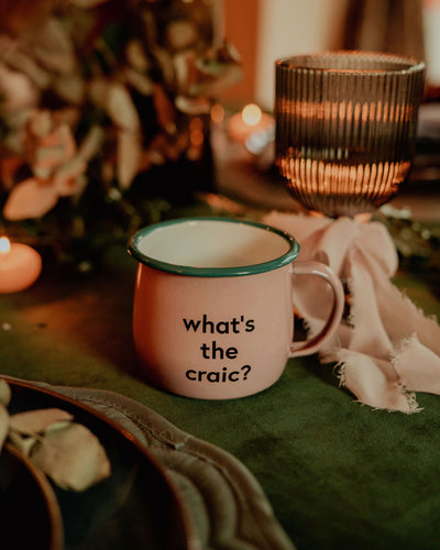 What's The Craic Enamel Mug | Born & Bred