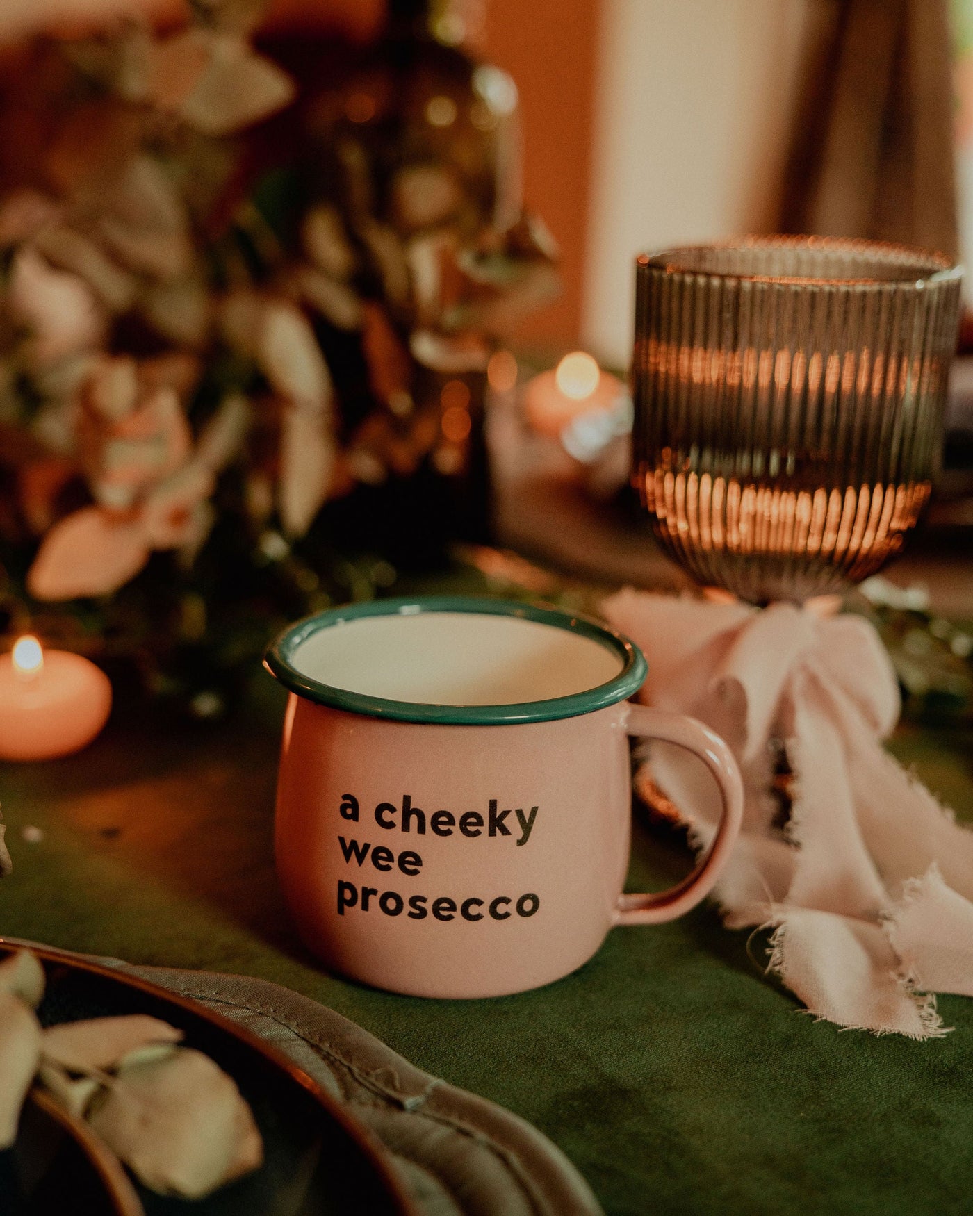 A Cheeky Wee Prosecco Enamel Mug | Born & Bred