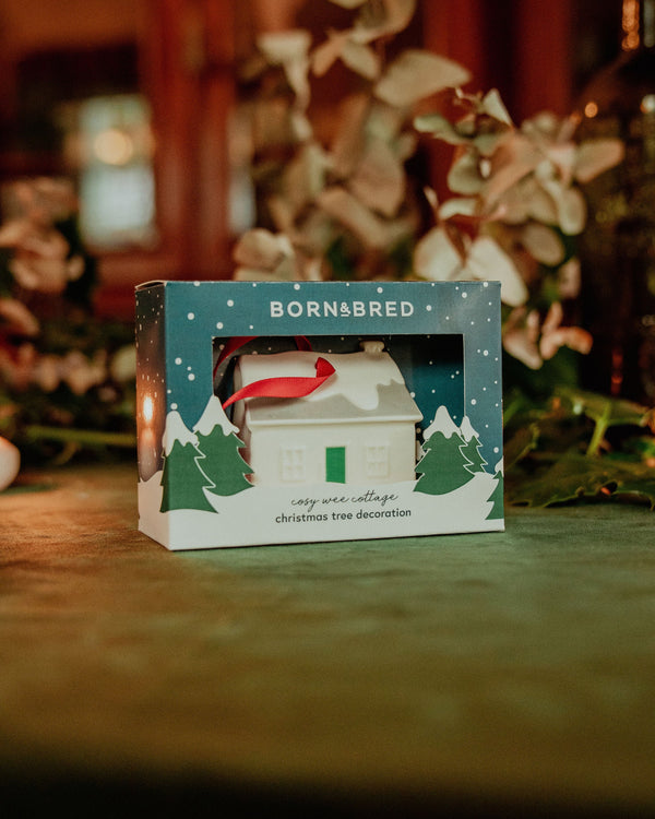 Cosy Wee Cottage Ceramic Christmas Decoration | Born &  Bred