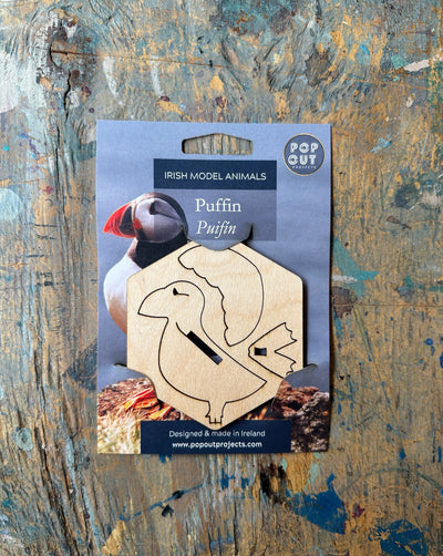 Wooden Puffin Model