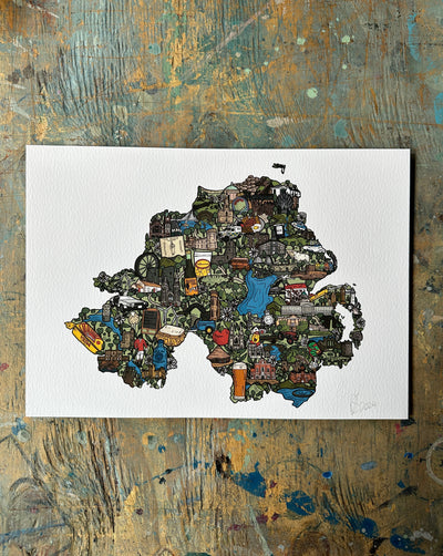 Northern Ireland Map Print | Danni Simpson Art