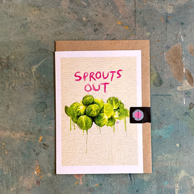 Sprouts Out Christmas Card | Ricky Drew A Piccy
