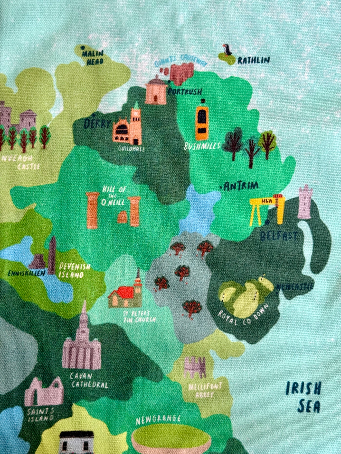 Painted Ireland Cotton Tea Towel | Samuel Lamont