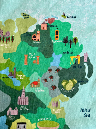 Painted Ireland Cotton Tea Towel | Samuel Lamont