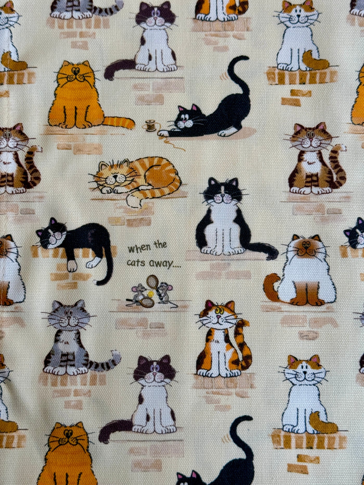 When The Cat's Away Cotton Tea Towel | Samuel Lamont