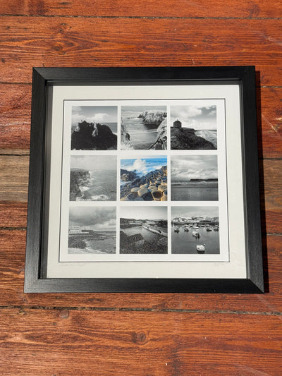 Black & White Causeway Coast Montage 30x30 Print | Sharon Millar