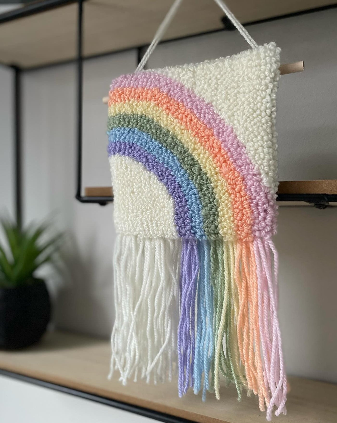 Pastel Rainbow Wall Hanging | Yarn & Punch