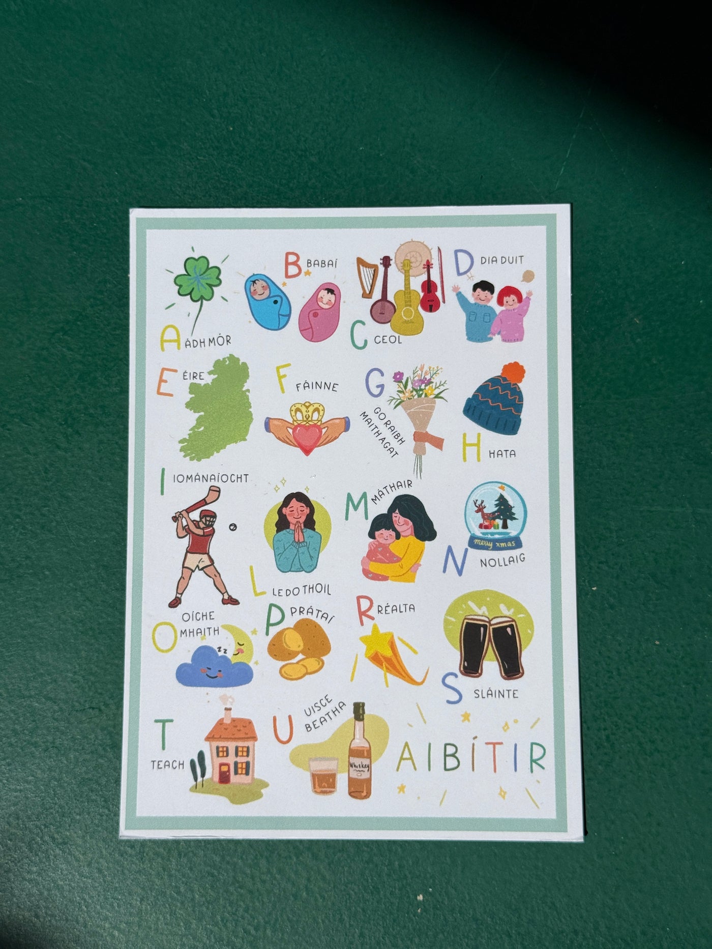 Irish Alphabet Postcard | Derry Nice Things