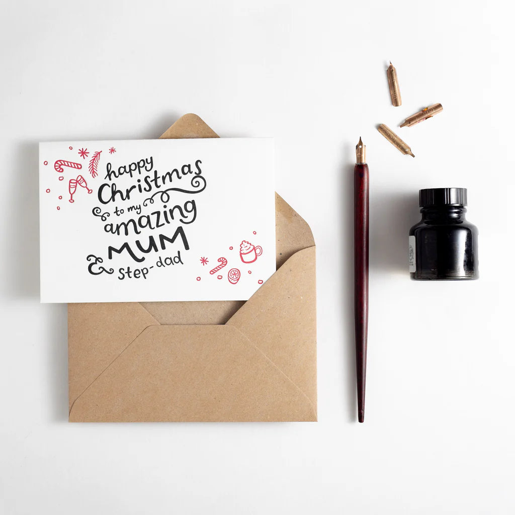 Happy Christmas Mum & Step-Dad Card