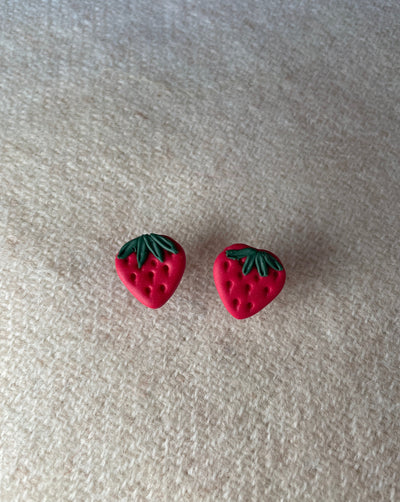 strawberry stud earrings