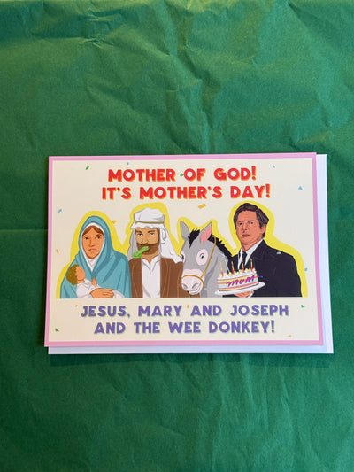 Jesus, Mary, Joseph and the Wee Donkey Mother’s Day Card | Line of Duty | Derry Nice Things