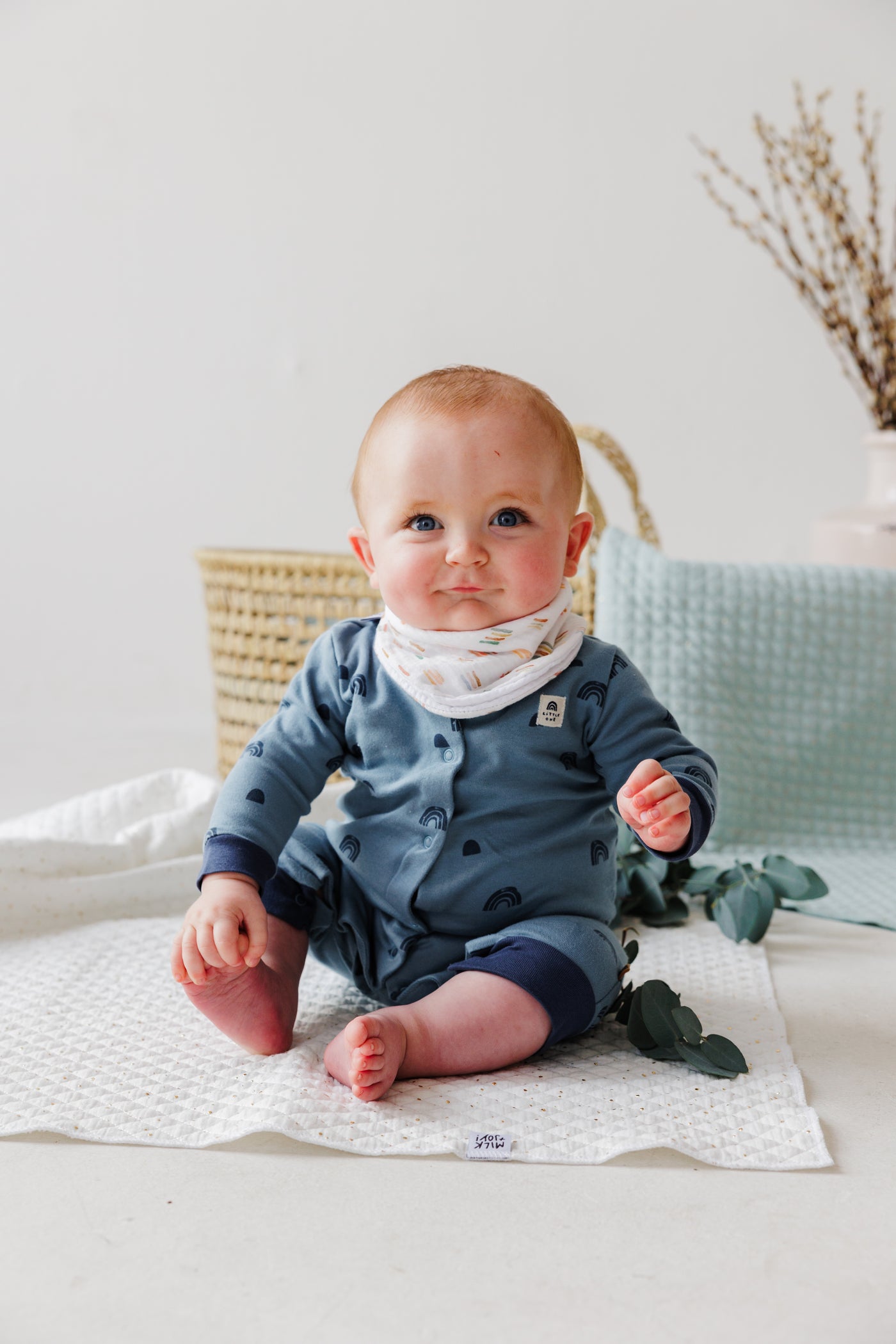 Abstract Rainbow Striped Bib | Milk & Joy