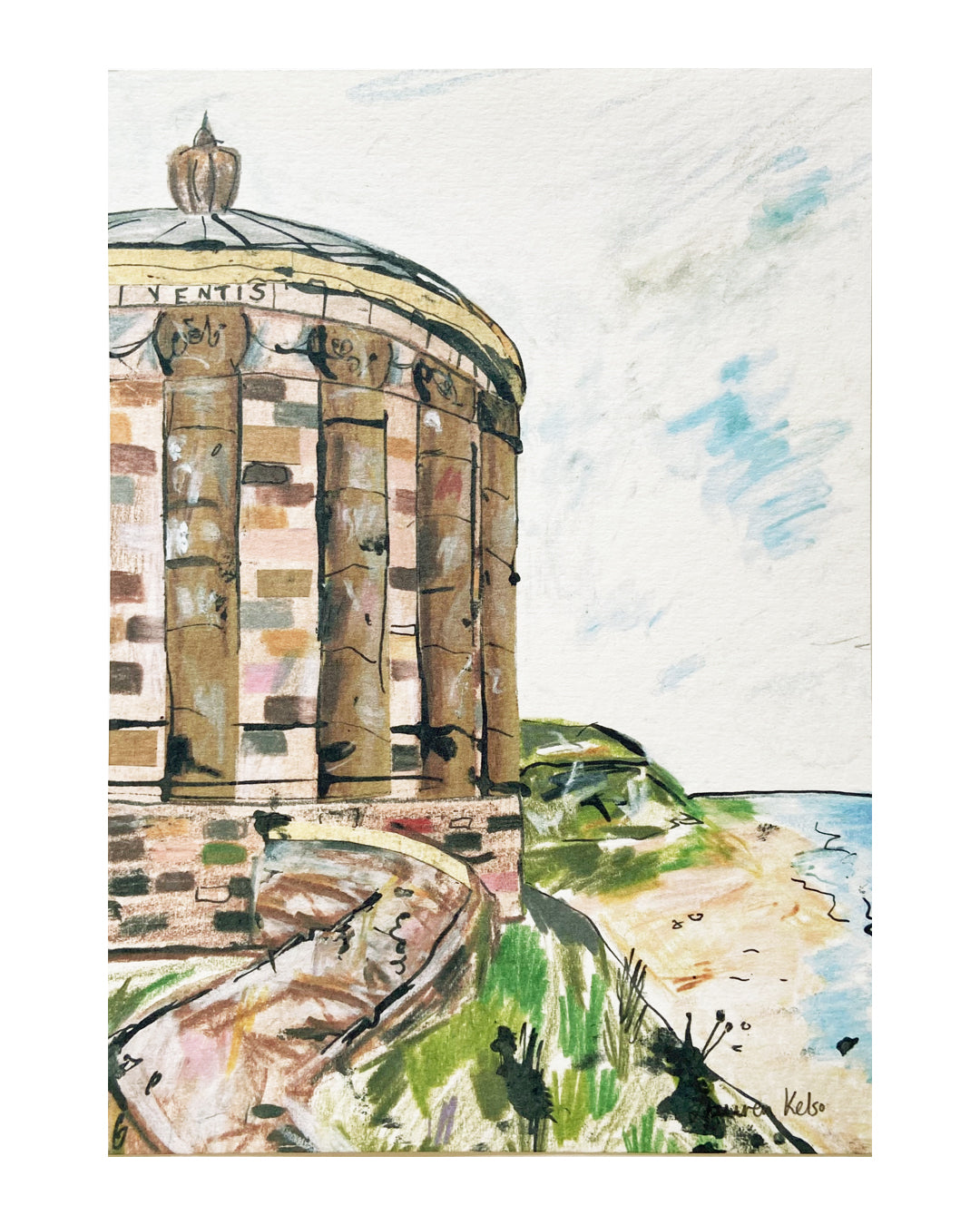 Mussenden Temple Print | Lauren Kelso Illustrator