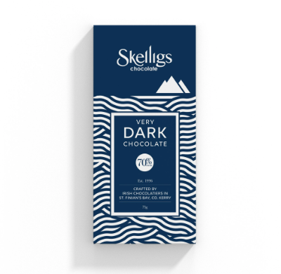 Very dark chocolate skelligs bar 
