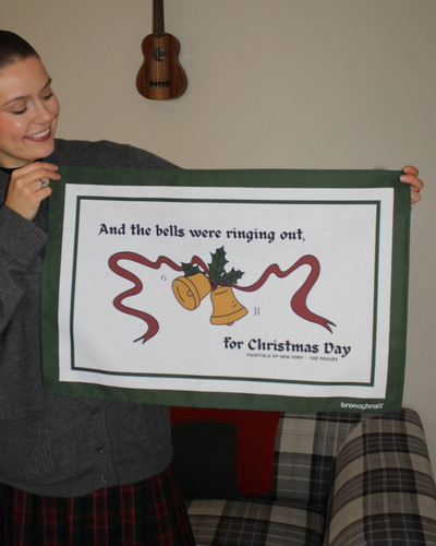 And the Bells Were Ringing Out for Christmas Day Tea Towel | Bronagh Raff