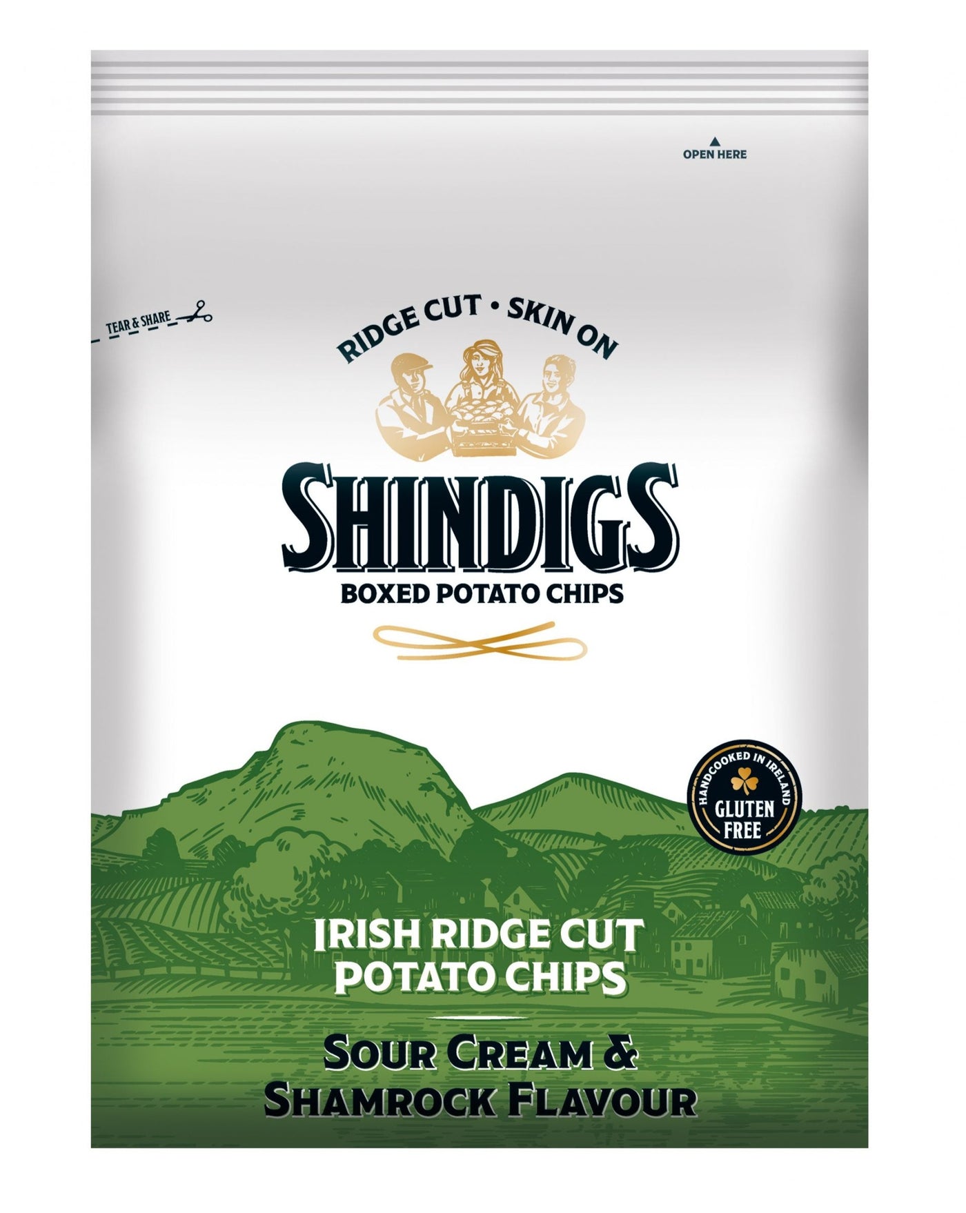 Shindigs | Boxed Potato Chips | Sour Cream & Shamrock