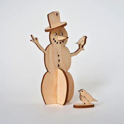 Wooden Snowman Decoration