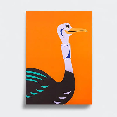 Ostrich (Orange) Print | Guinness X Pawpear